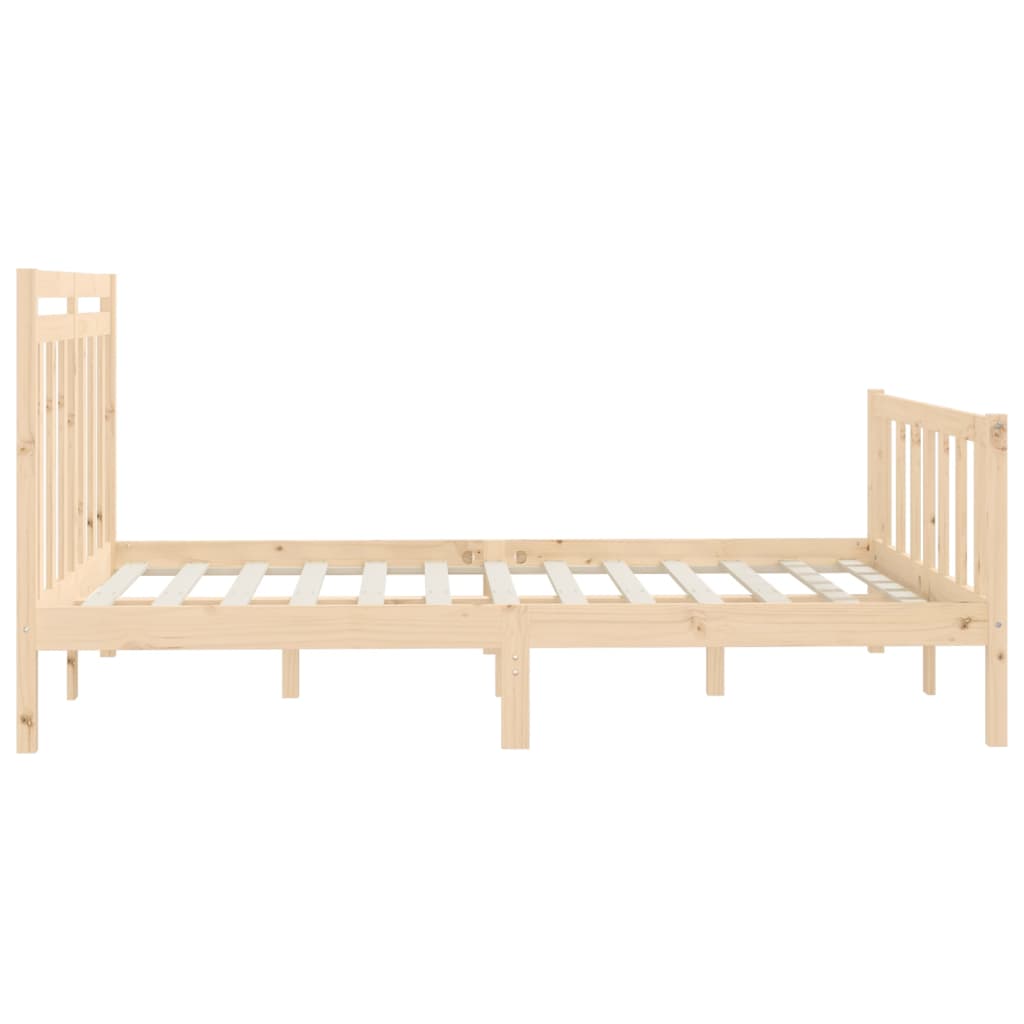 Cadre de lit Bois de pin massif 160x200 cm Lits & cadres de lit vidaXL   