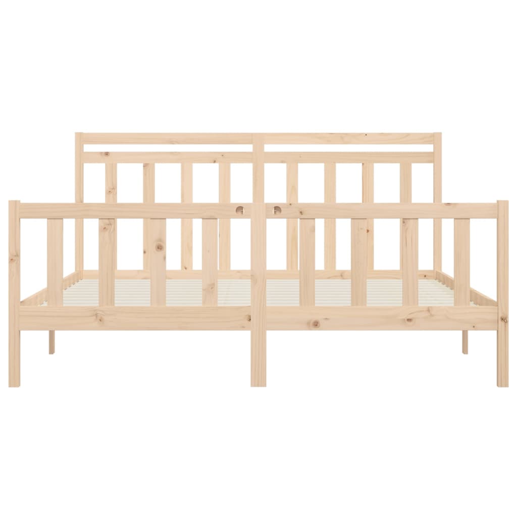 Cadre de lit Bois de pin massif 200x200 cm Lits & cadres de lit vidaXL   