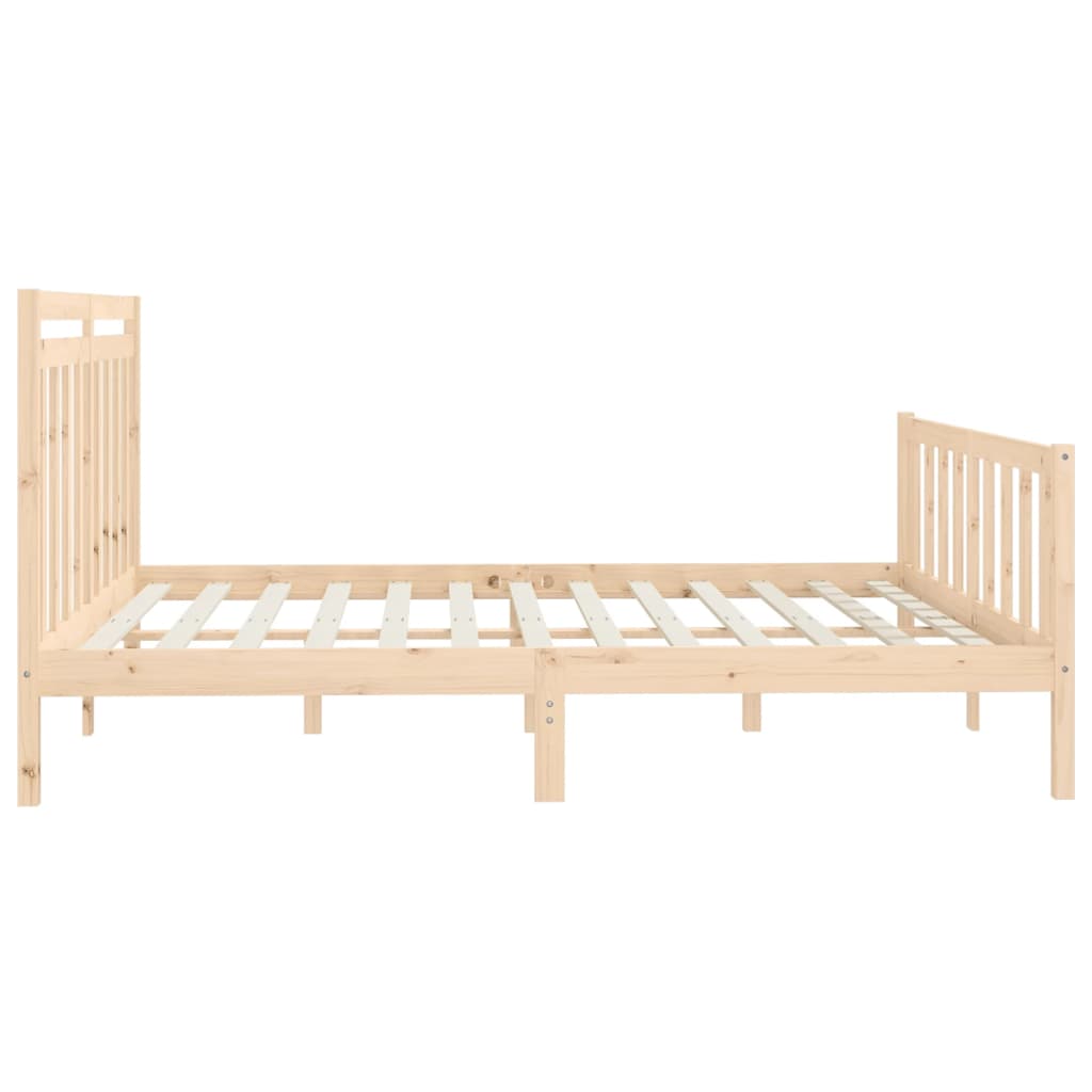 Cadre de lit Bois de pin massif 200x200 cm Lits & cadres de lit vidaXL   