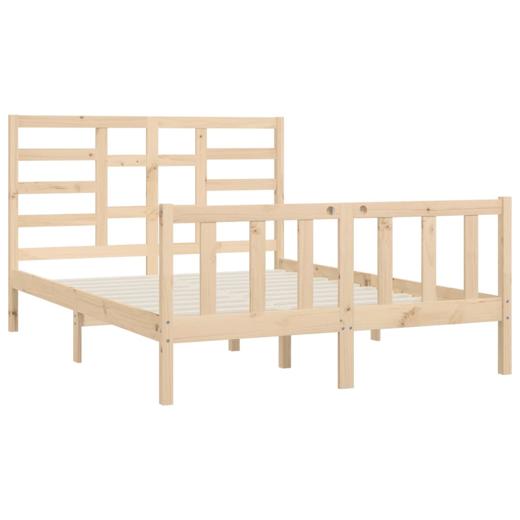 Cadre de lit Bois de pin massif 120x200 cm Lits & cadres de lit vidaXL   
