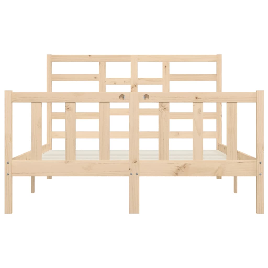 Cadre de lit Bois de pin massif 120x200 cm Lits & cadres de lit vidaXL   