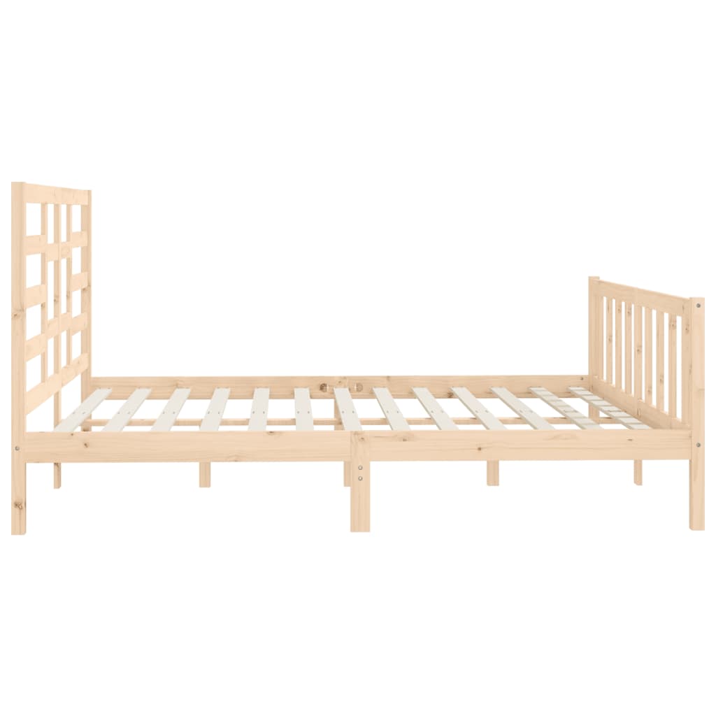 Cadre de lit Bois de pin massif 200x200 cm Lits & cadres de lit vidaXL   