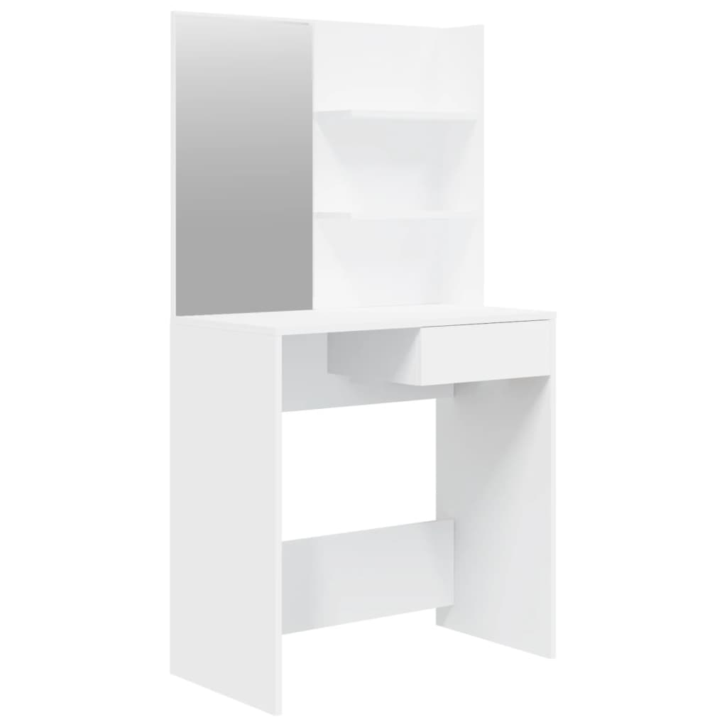 Coiffeuse avec miroir Blanc 74,5x40x141 cm Tables vidaXL
