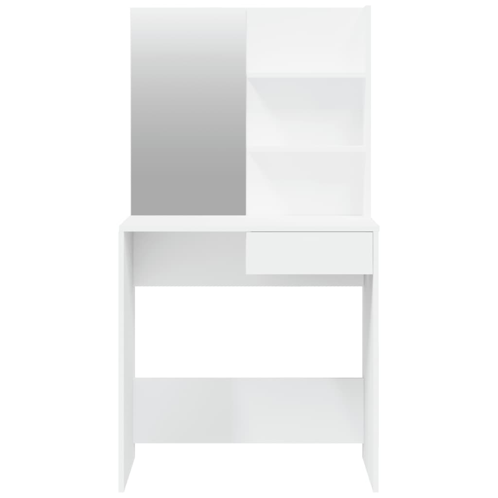Coiffeuse avec miroir Blanc 74,5x40x141 cm Tables vidaXL