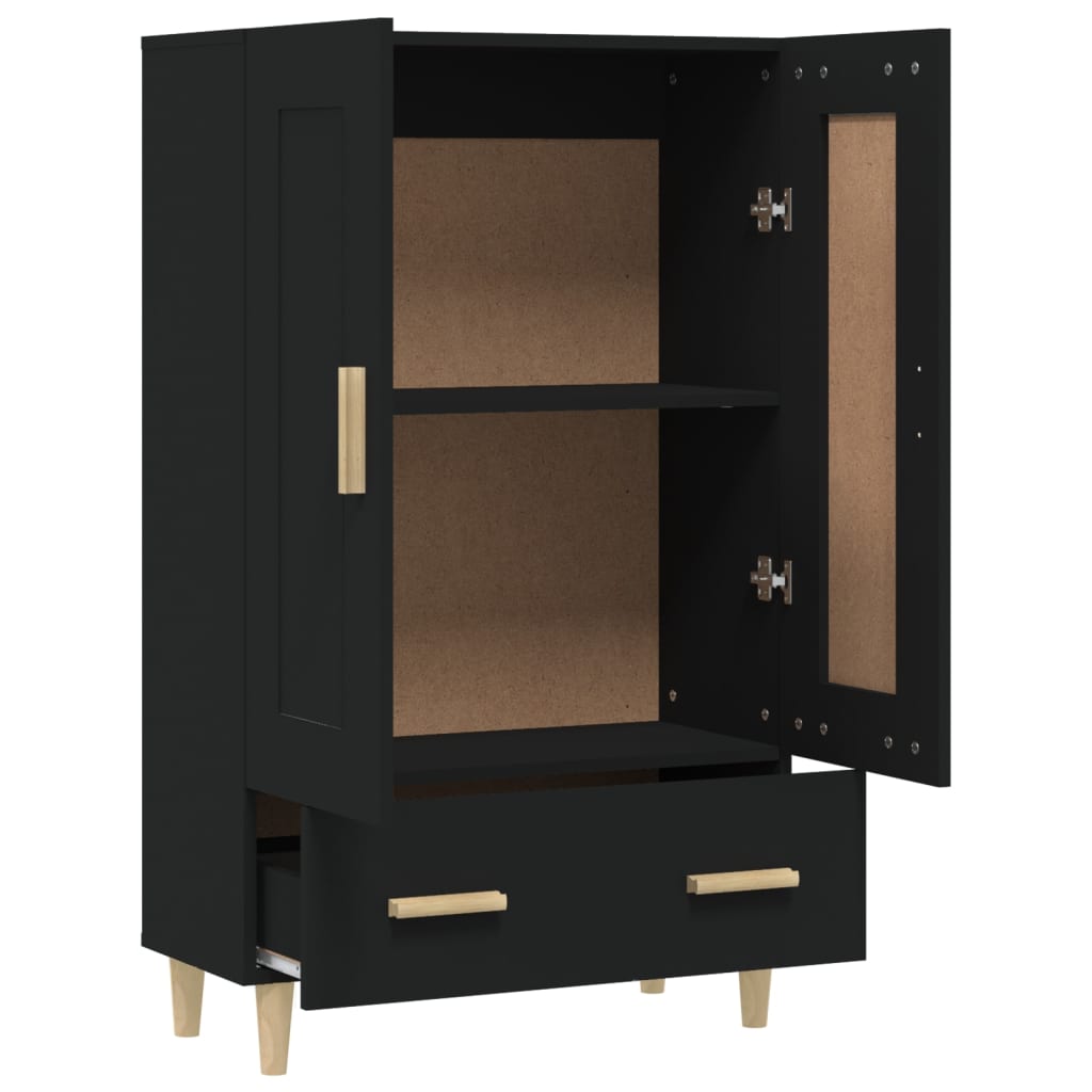 Buffet haut noir 70x31x115 cm bois d'ingénierie Buffets & bahuts vidaXL   