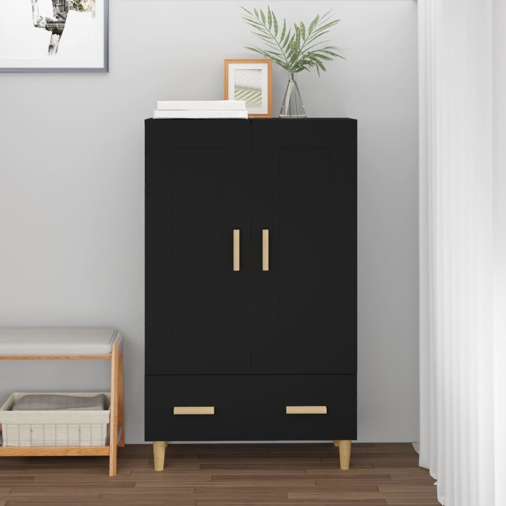 Buffet haut noir 70x31x115 cm bois d'ingénierie Buffets & bahuts vidaXL   