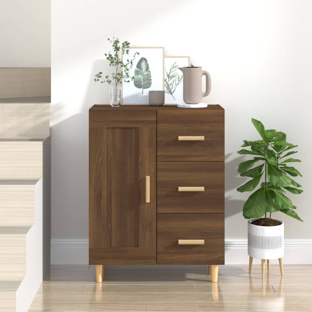 Buffet Chêne marron 69,5x34x90 cm Bois d'ingénierie Buffets & bahuts vidaXL   