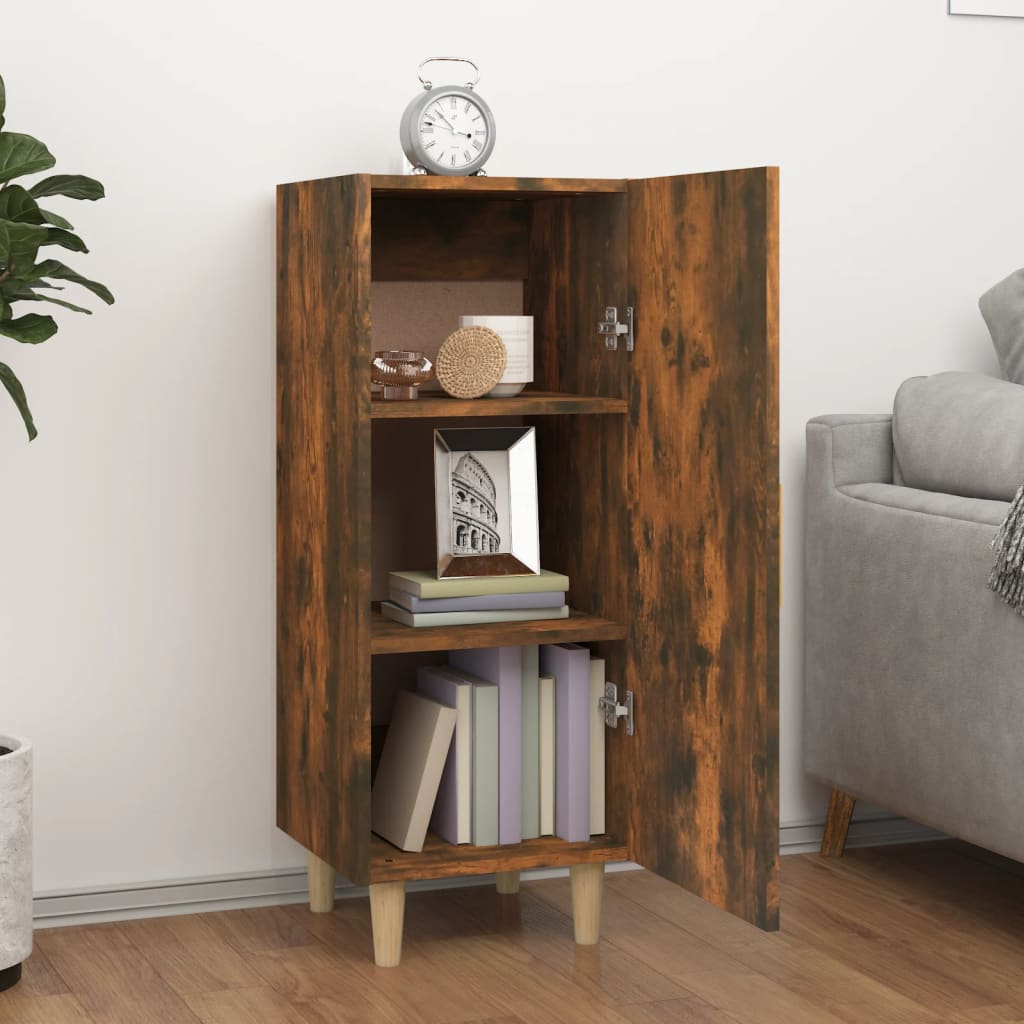Buffet Chêne fumé 34,5x34x90 cm Bois d'ingénierie Buffets & bahuts vidaXL   