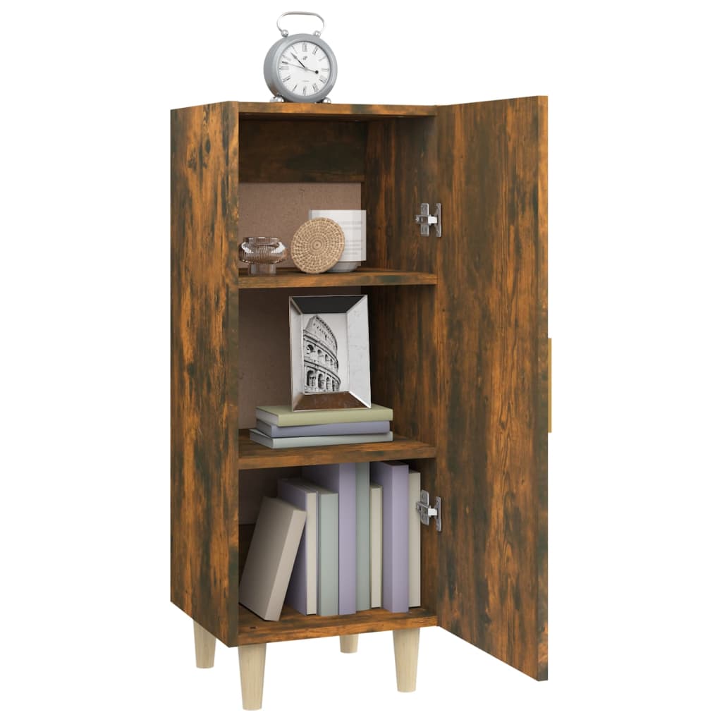 Buffet Chêne fumé 34,5x34x90 cm Bois d'ingénierie Buffets & bahuts vidaXL   