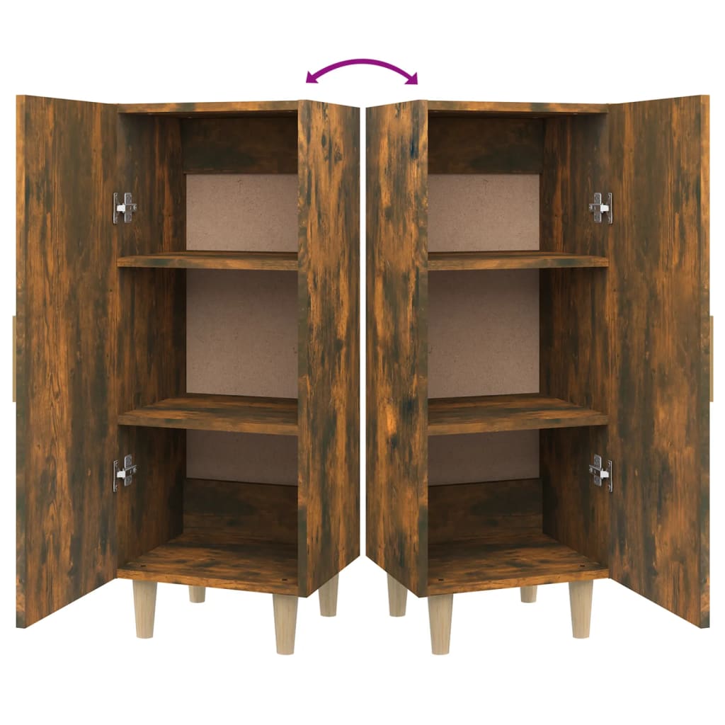 Buffet Chêne fumé 34,5x34x90 cm Bois d'ingénierie Buffets & bahuts vidaXL   