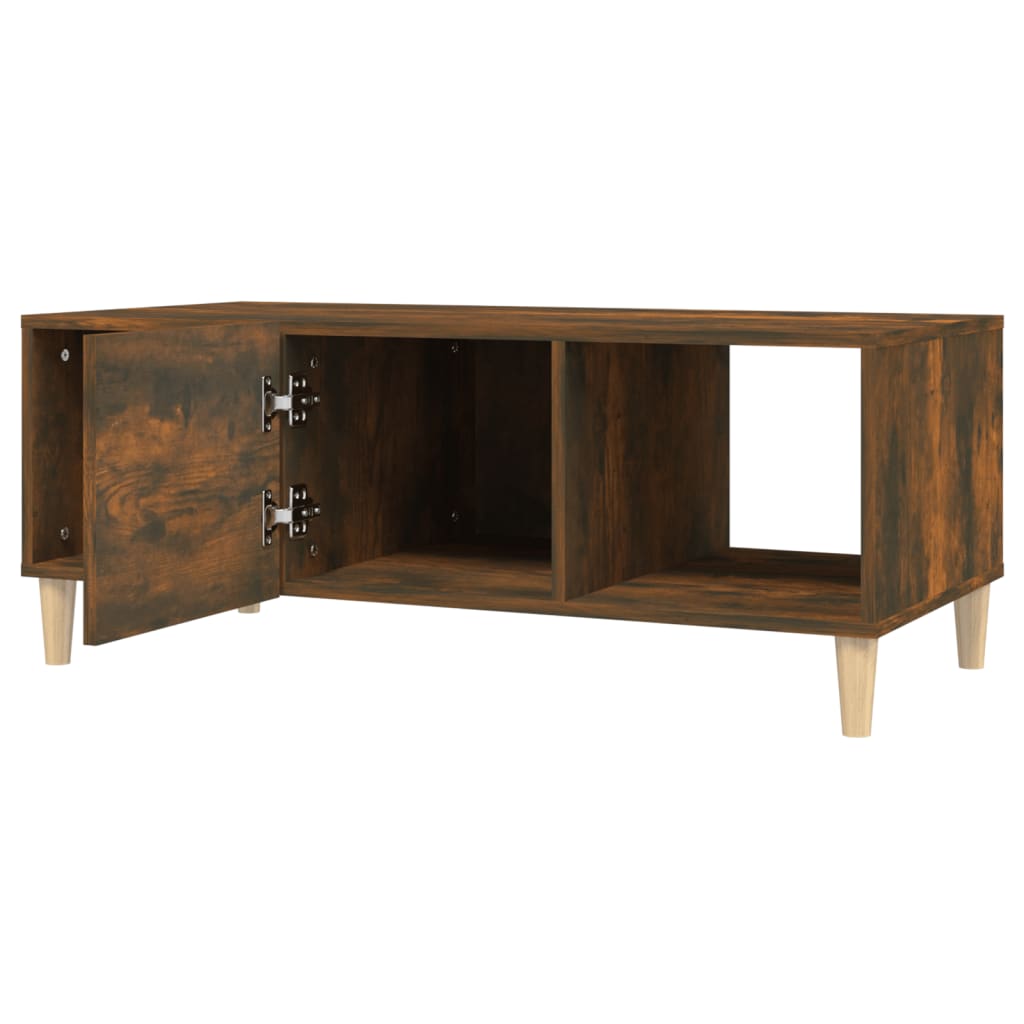 Table basse chêne fumé 102x50x40 cm bois d'ingénierie Tables basses vidaXL   