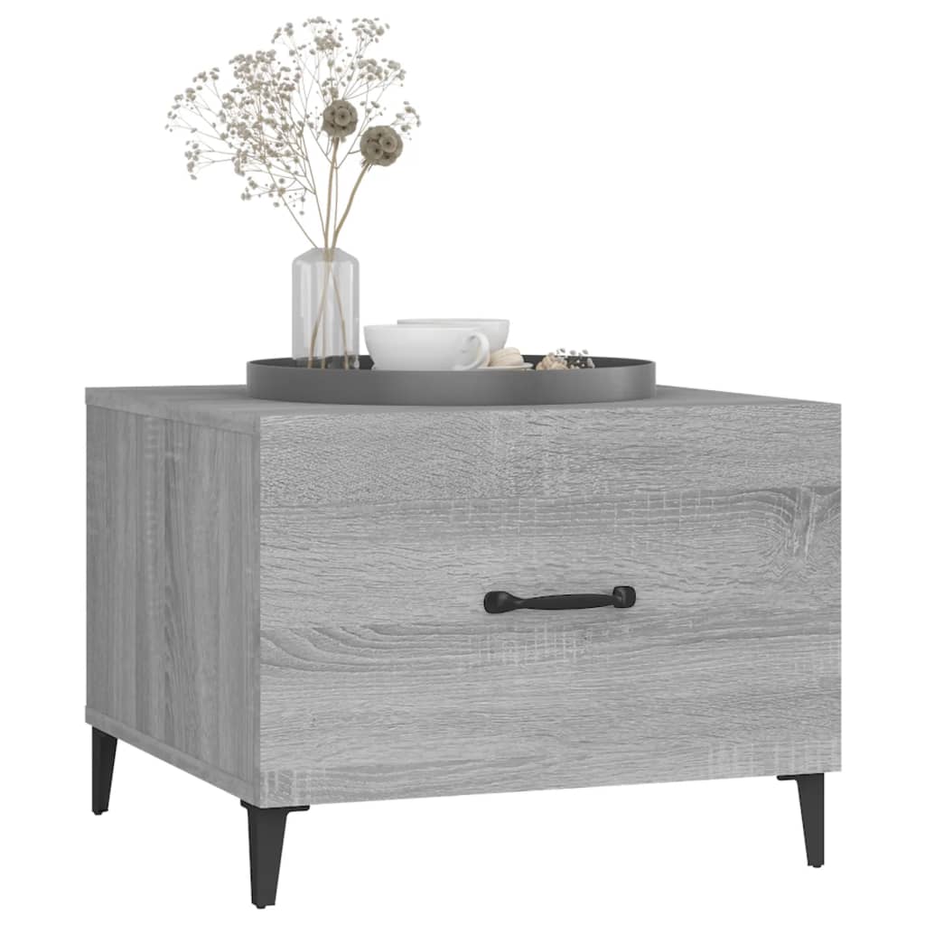 Tables basses avec pieds en métal 2 pcs Sonoma gris 50x50x40 cm Tables basses vidaXL   