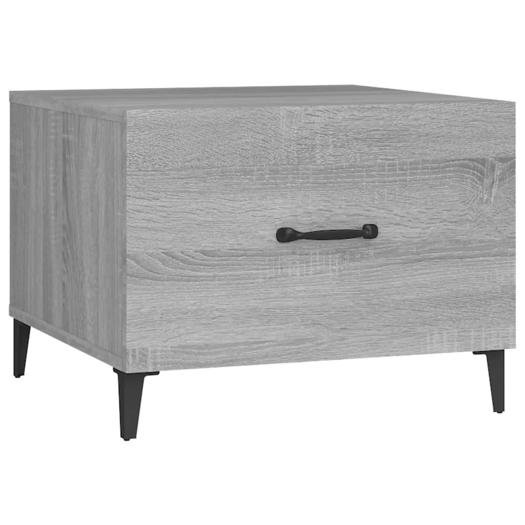 Tables basses avec pieds en métal 2 pcs Sonoma gris 50x50x40 cm Tables basses vidaXL   