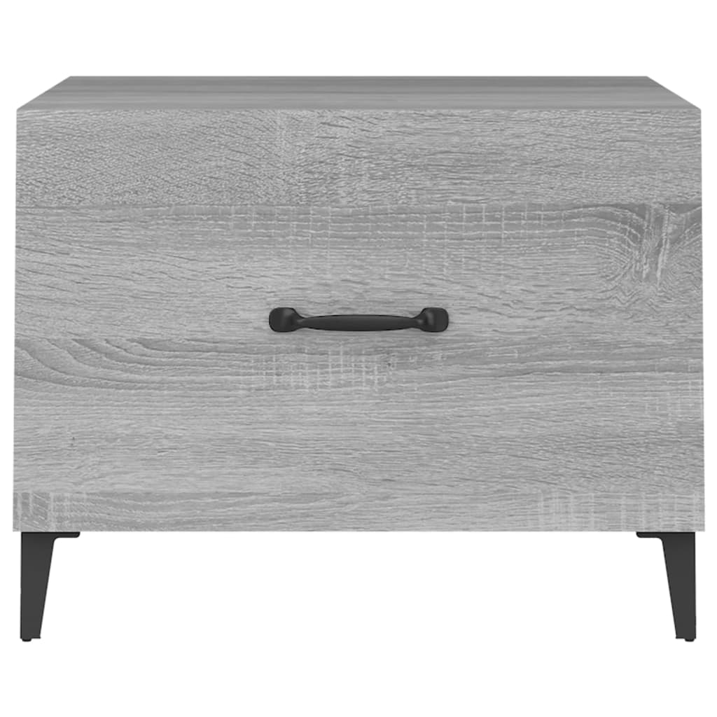 Tables basses avec pieds en métal 2 pcs Sonoma gris 50x50x40 cm Tables basses vidaXL   