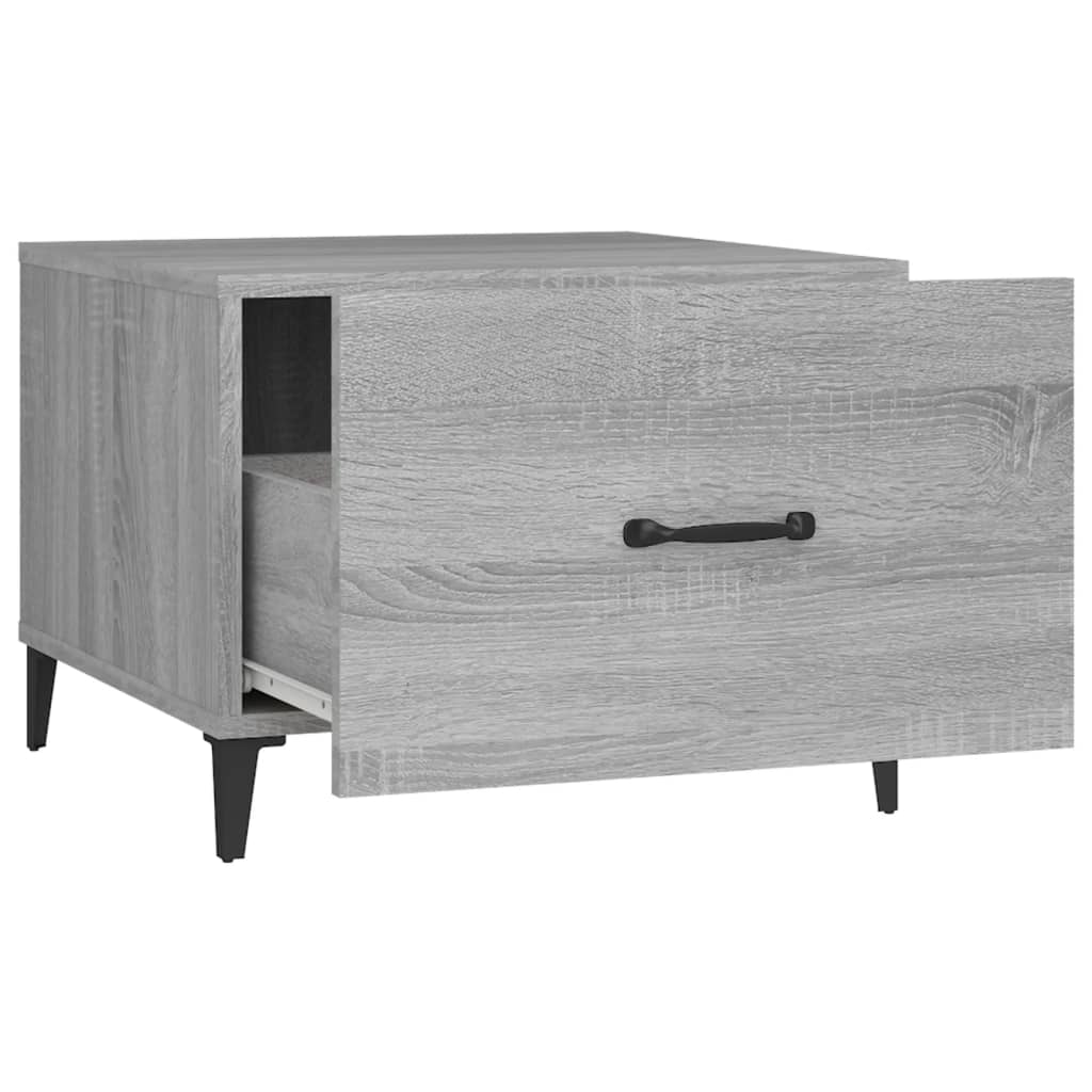 Tables basses avec pieds en métal 2 pcs Sonoma gris 50x50x40 cm Tables basses vidaXL   