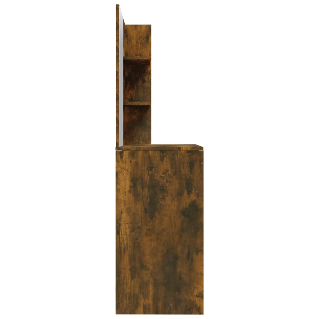 Coiffeuse avec miroir Chêne fumé 74,5x40x141 cm Tables vidaXL