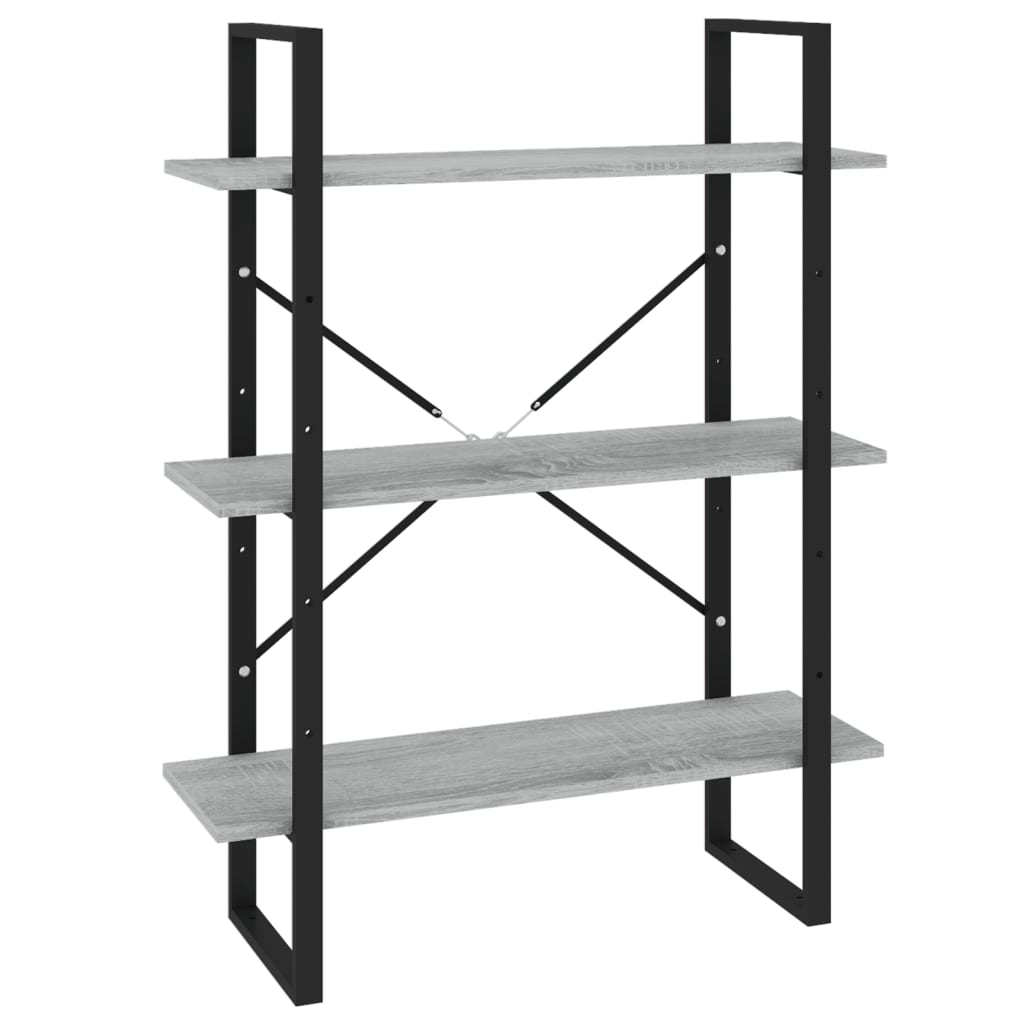 Bibliothèque Sonoma gris 80x30x105 cm Bois d'ingénierie Bibliothèques vidaXL   