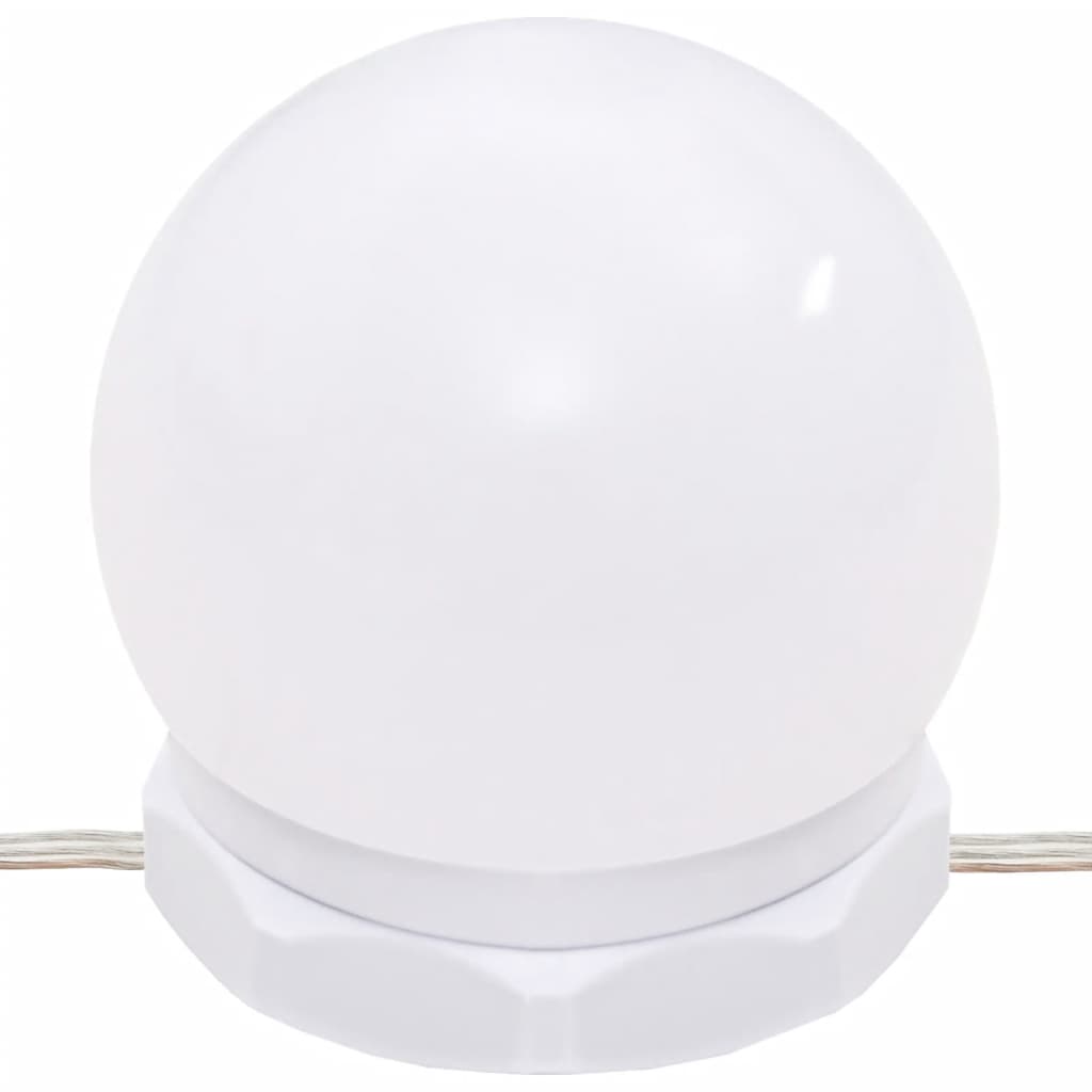 Ensemble de coiffeuse avec LED Gris béton Bois d'ingénierie Coiffeuses vidaXL   