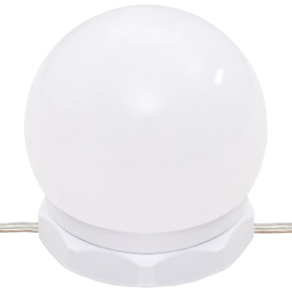 Ensemble de coiffeuse avec LED Chêne fumé Bois d'ingénierie Coiffeuses vidaXL   