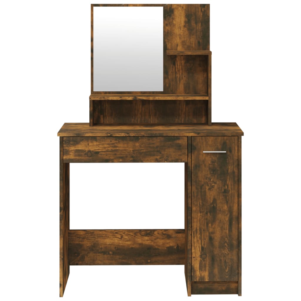 Ensemble de coiffeuse Chêne fumé 86,5x35x136 cm Coiffeuses vidaXL   