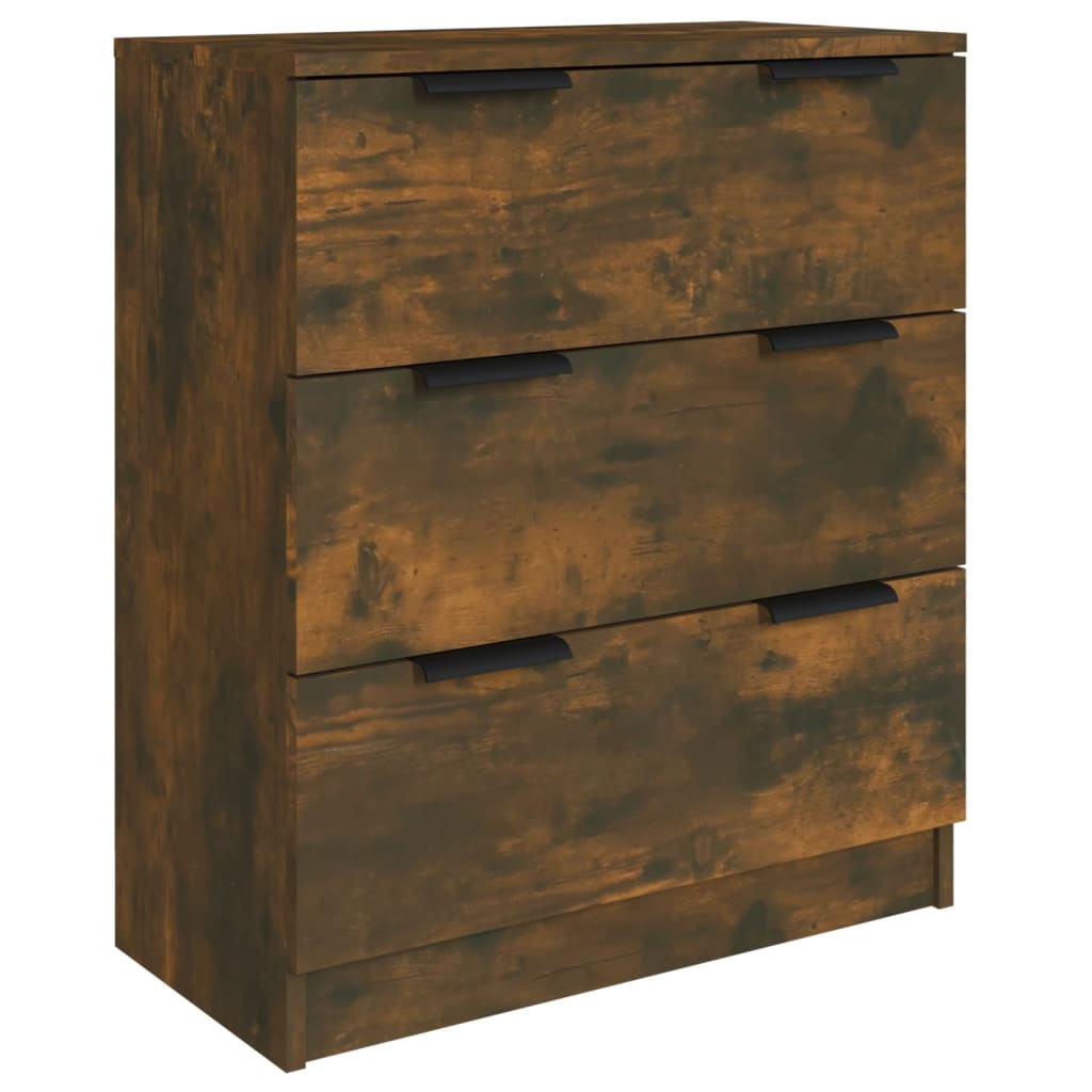 Buffets 3 pcs Chêne fumé Bois d'ingénierie Buffets & bahuts vidaXL   