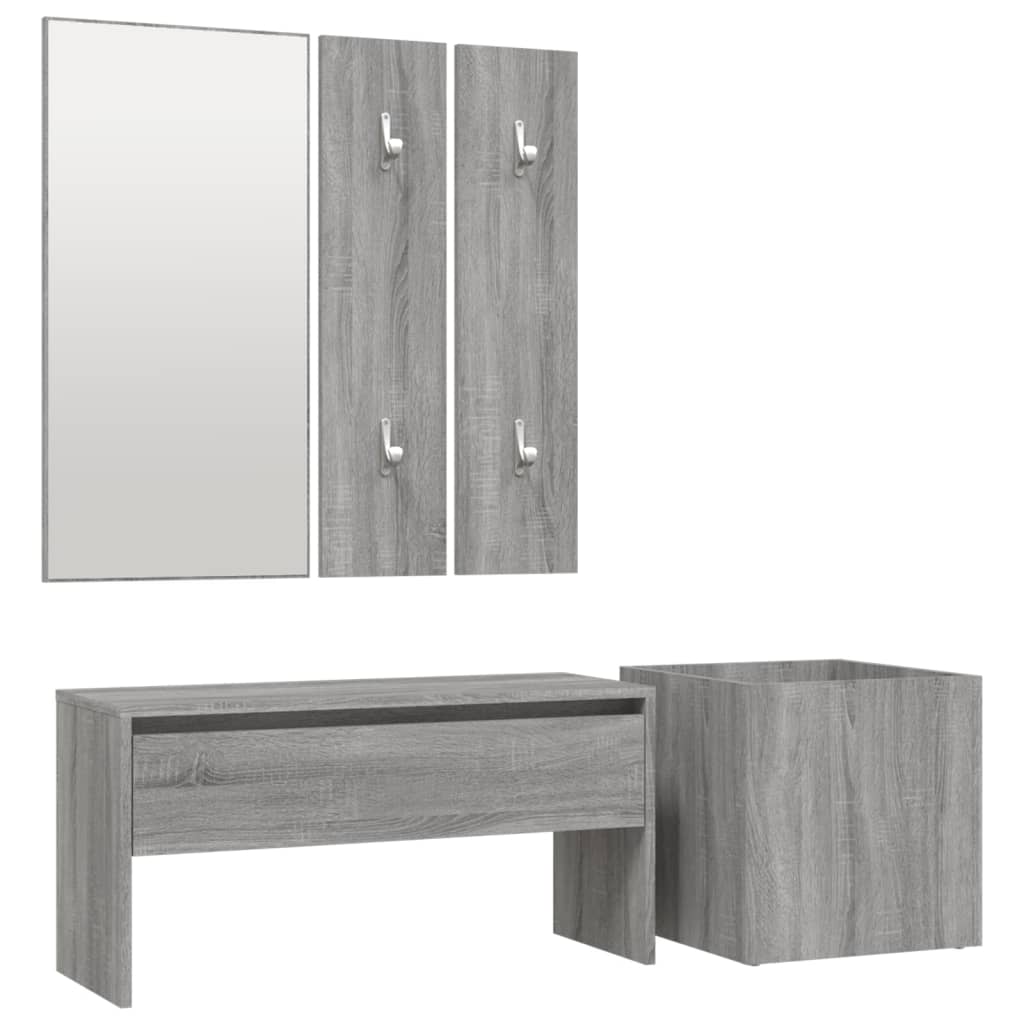 Ensemble de meubles de couloir Sonoma gris Bois d'ingénierie Armoires vidaXL