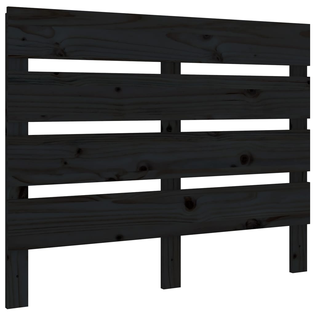 Cadre de lit Noir 75x190 cm Bois pin massif Petit simple Lits & cadres de lit vidaXL   