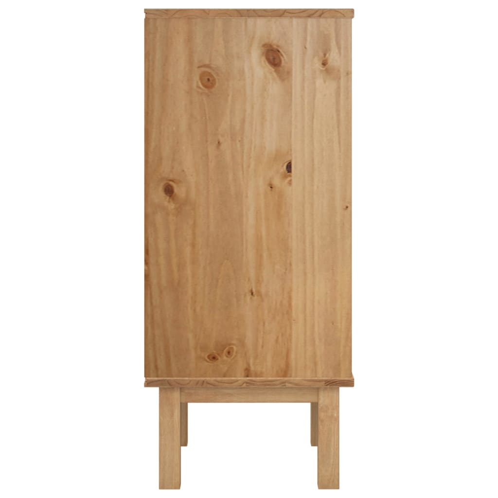 Commode OTTA Marron et blanc 76,5x39,5x90 cm Bois de pin massif Commodes vidaXL   