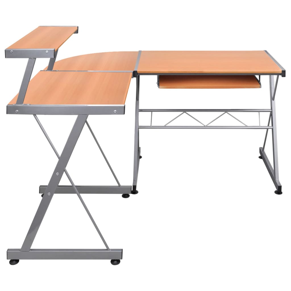 Bureau d'ordinateur d'angle Marron 132x112x99cm Bois ingénierie Bureaux vidaXL   