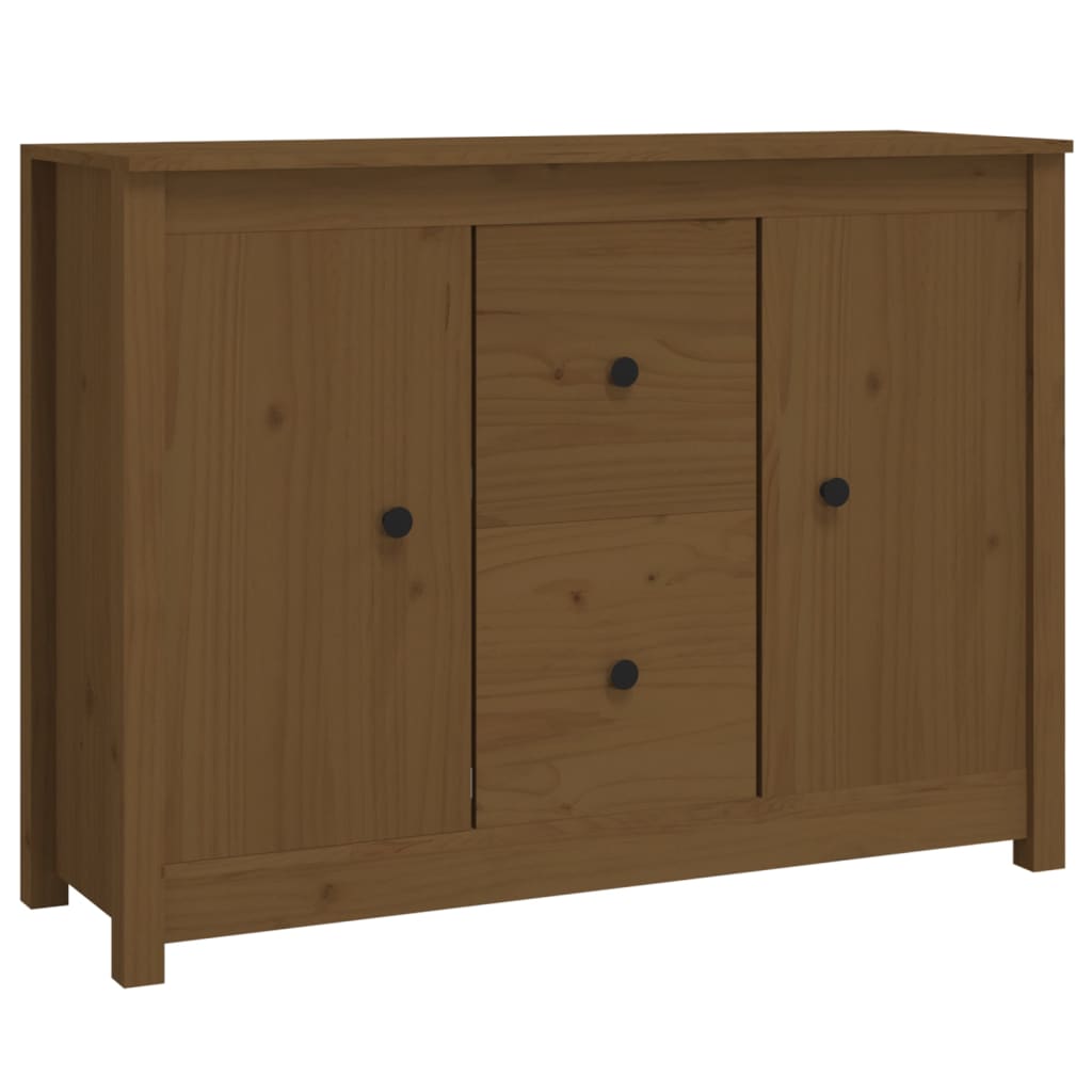 Buffet Marron miel 100x35x74 cm Bois massif de pin Buffets & bahuts vidaXL   