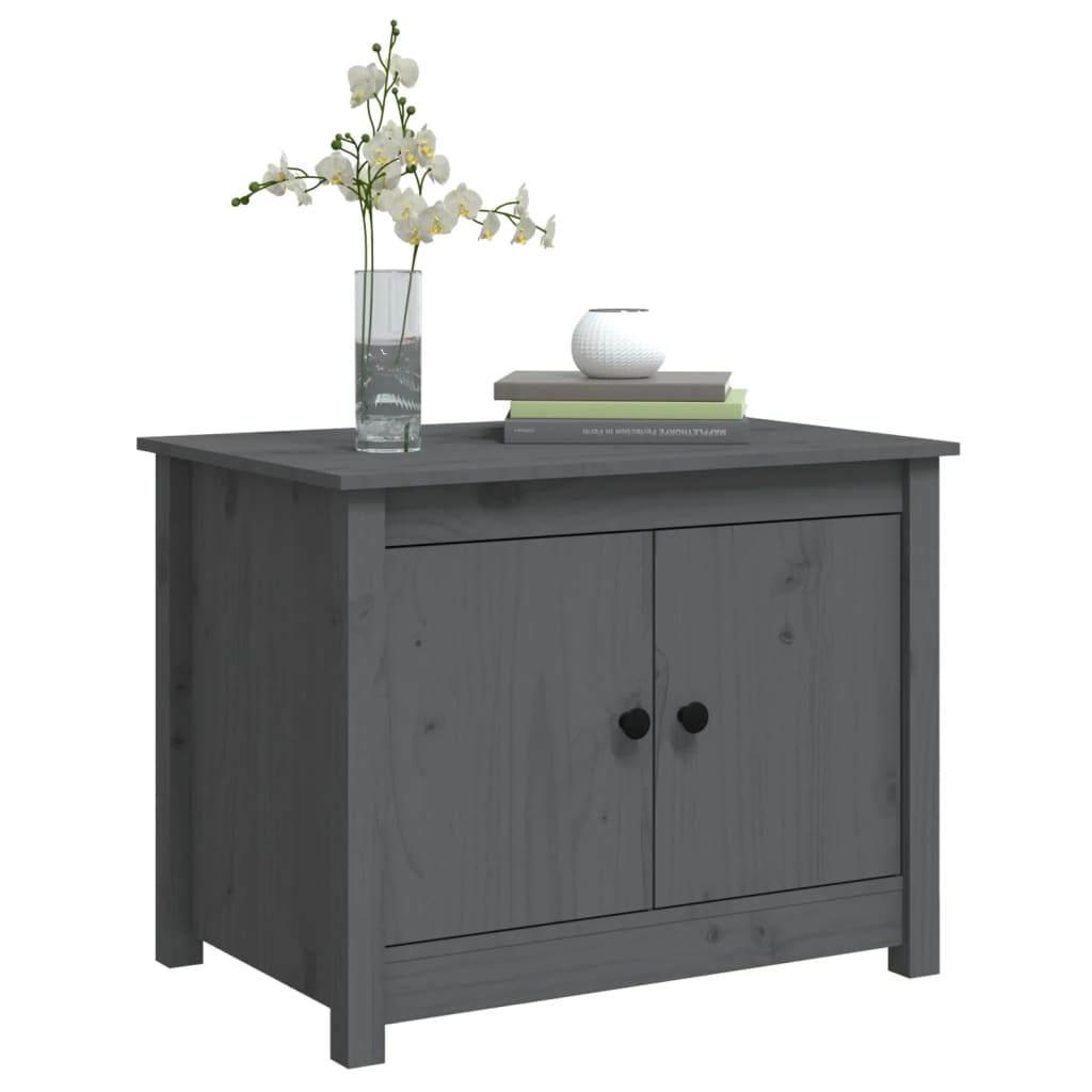 Table basse Gris 71x49x55 cm Bois massif de pin Tables basses vidaXL   