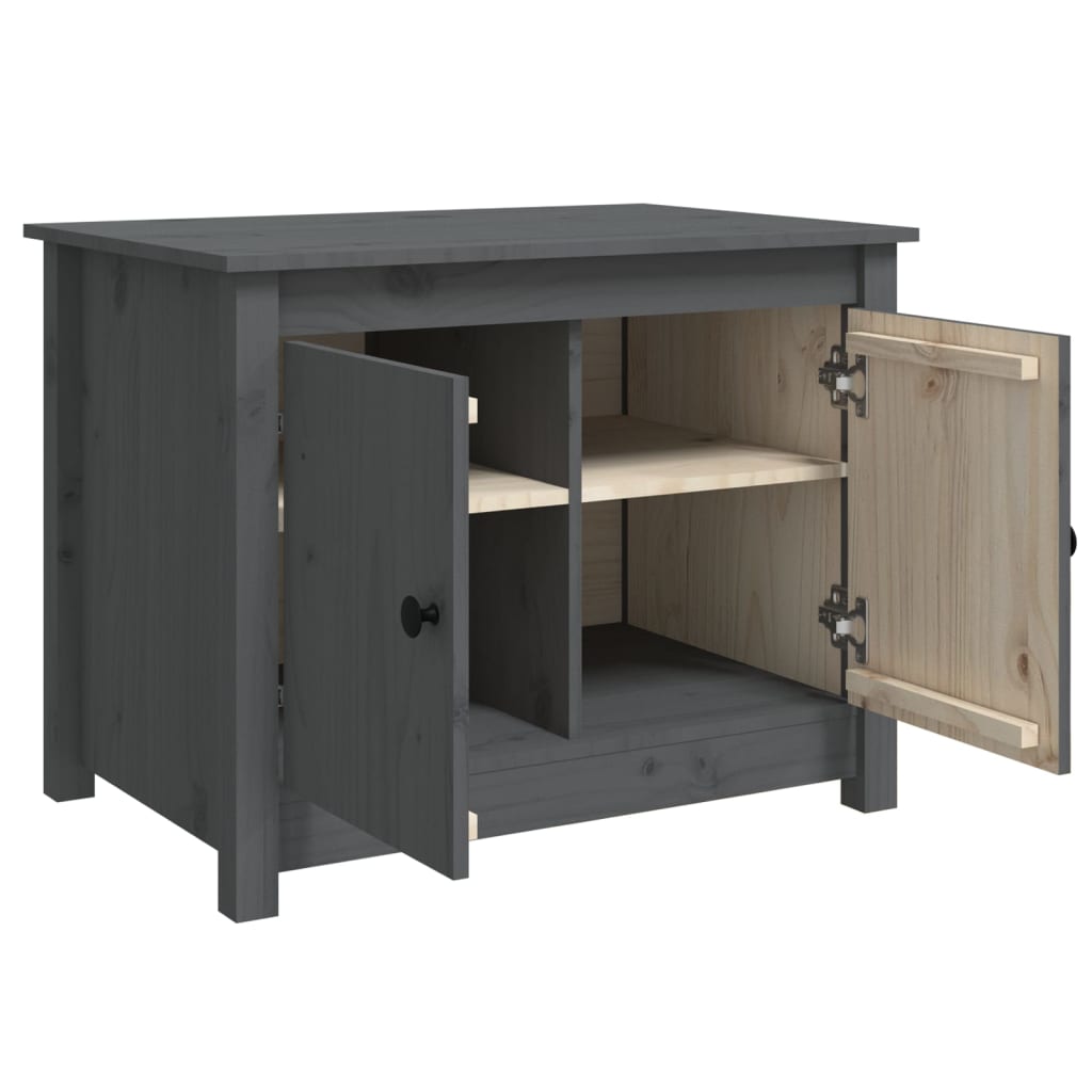 Table basse Gris 71x49x55 cm Bois massif de pin Tables basses vidaXL   