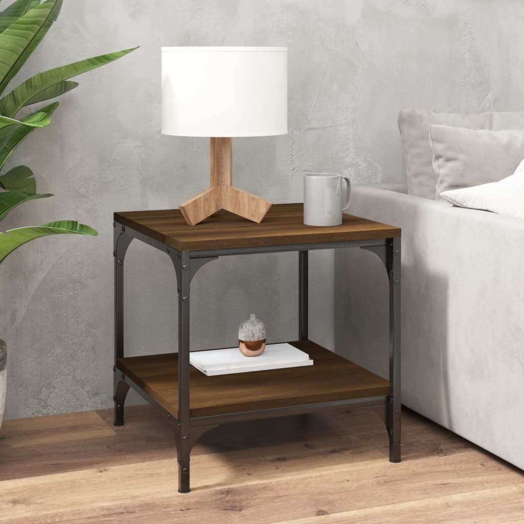 Tables d'appoint 2 pcs Chêne marron 40x40x40 cm Bois ingénierie Tables basses vidaXL   