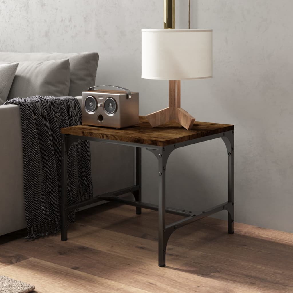 Table d'appoint Chêne fumé 40x40x35 cm Bois d'ingénierie Tables basses vidaXL   