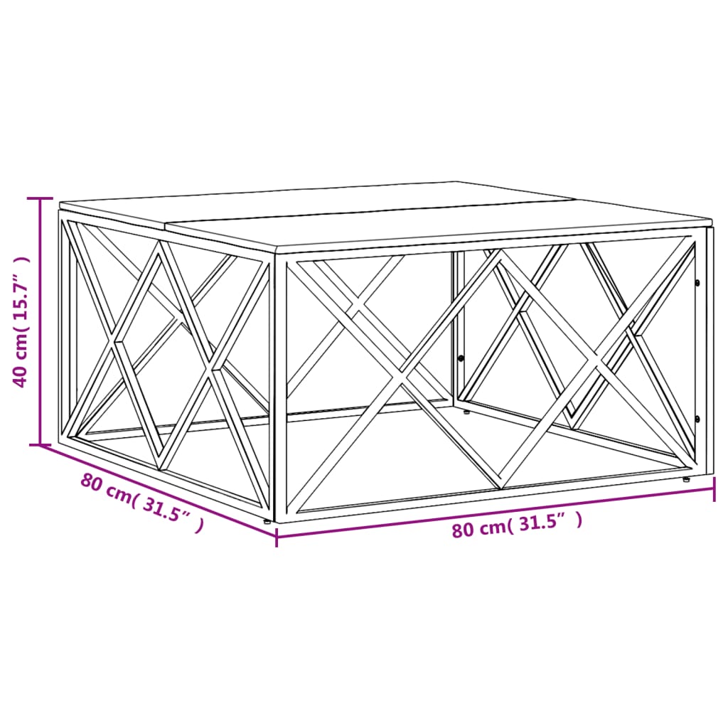 Table basse doré acier inoxydable et bois massif récupération Tables basses vidaXL   