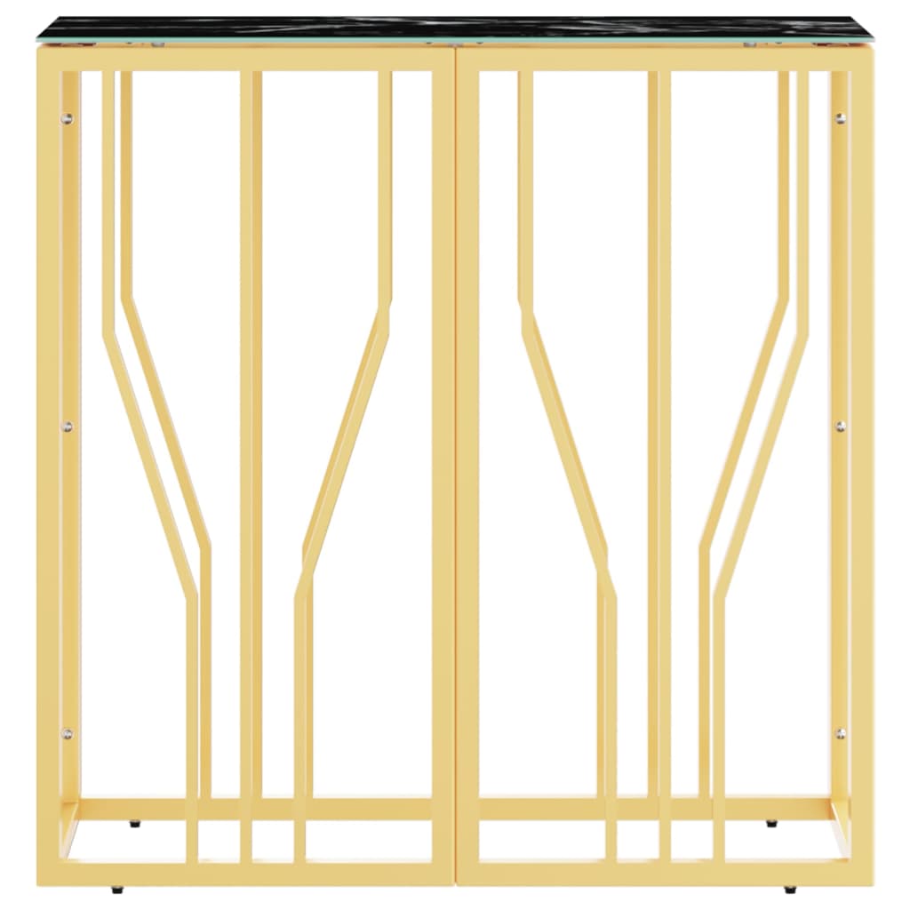 Table console doré 70x30x70 cm acier inoxydable et verre Tables d'appoint vidaXL   