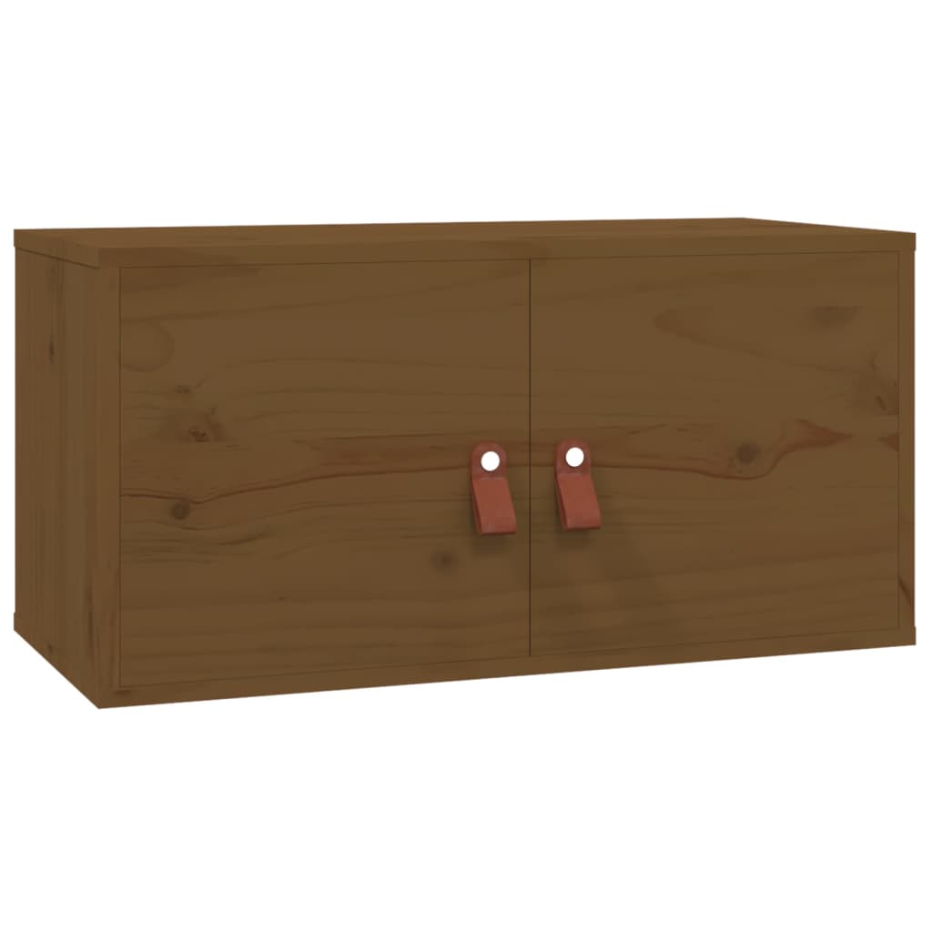 Armoire murale Marron miel 60x30x30 cm Bois de pin massif Étagères murales & corniches vidaXL   