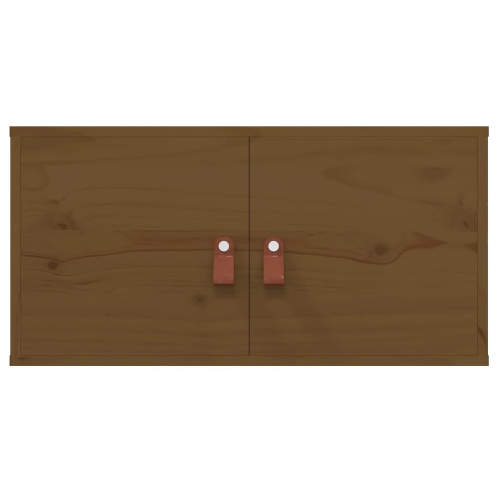 Armoire murale Marron miel 60x30x30 cm Bois de pin massif Étagères murales & corniches vidaXL   