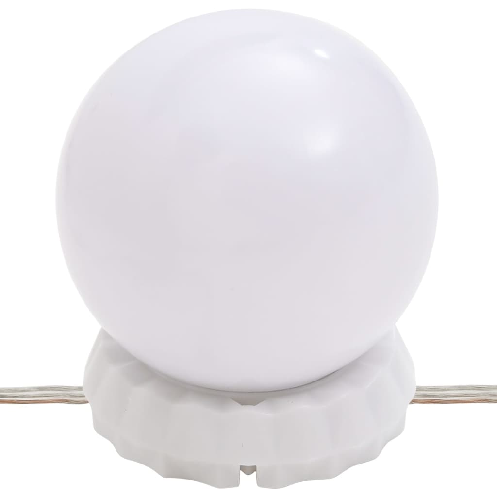 Coiffeuse avec LED Blanc 95x50x133,5 cm Bois de pin massif Coiffeuses vidaXL   
