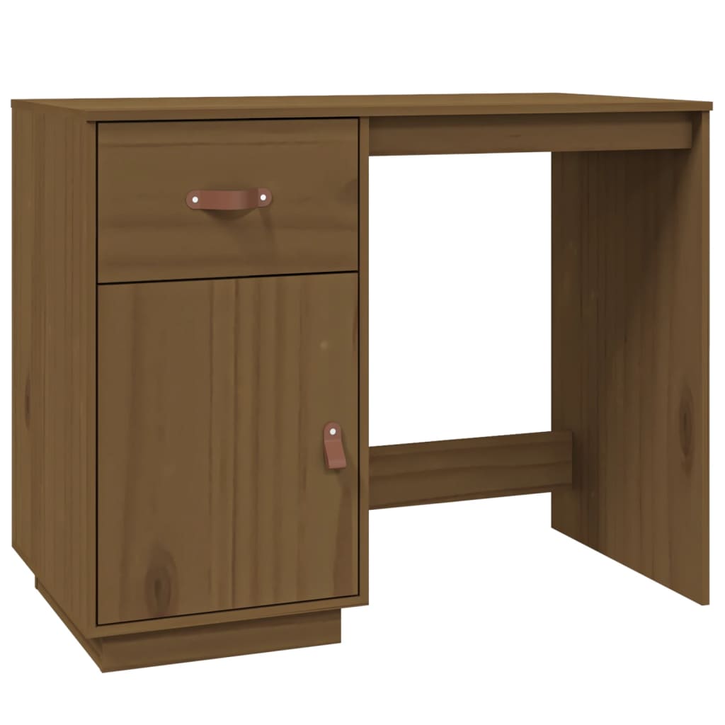 Bureau Marron miel 95x50x75 cm Bois massif de pin Bureaux vidaXL   