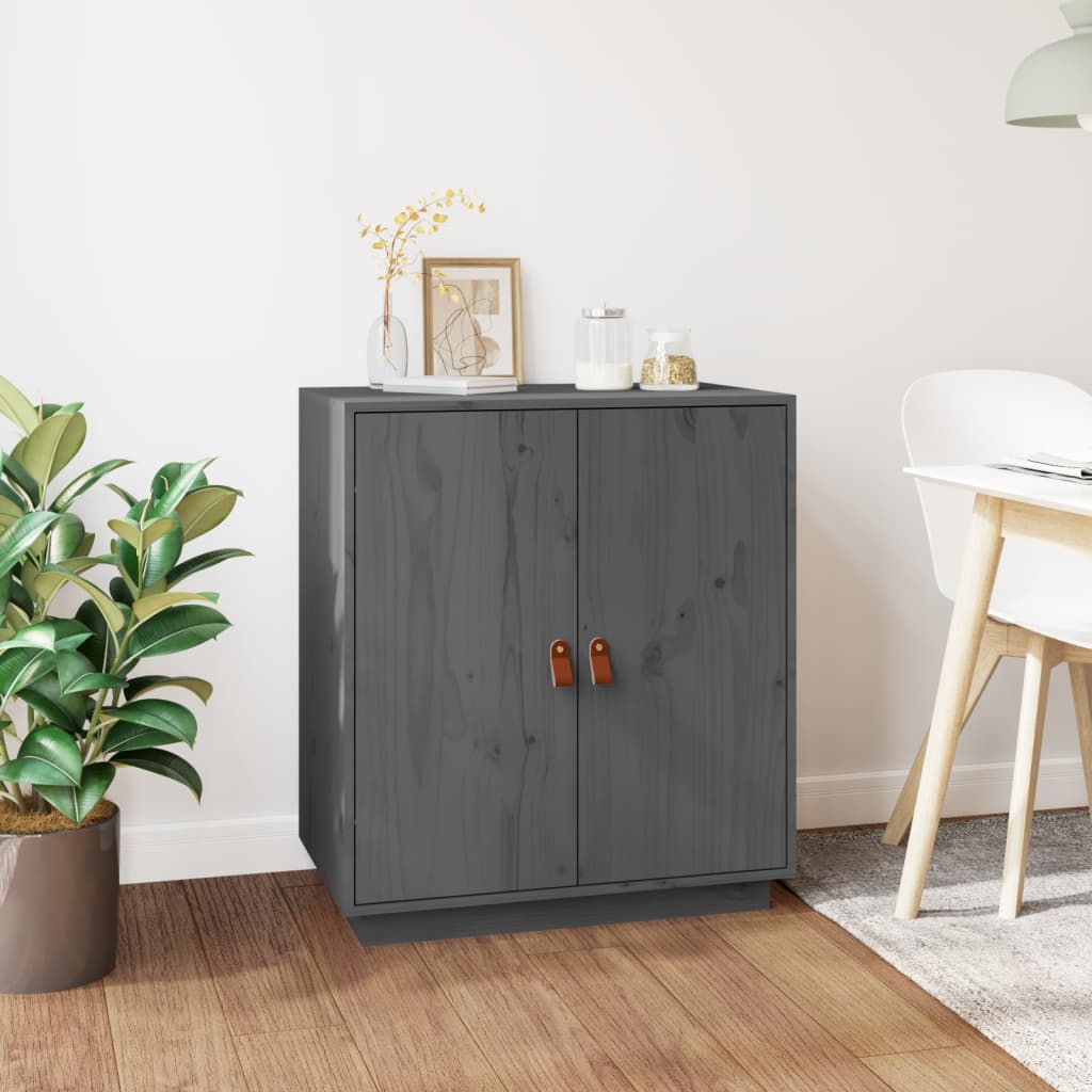 Buffet Gris 65,5x40x75 cm Bois massif de pin Buffets & bahuts vidaXL   