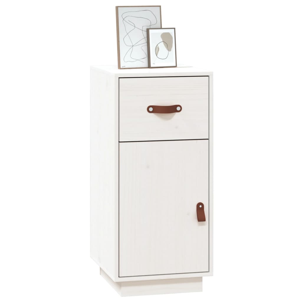 Buffet Blanc 34x40x75 cm Bois massif de pin Buffets & bahuts vidaXL   