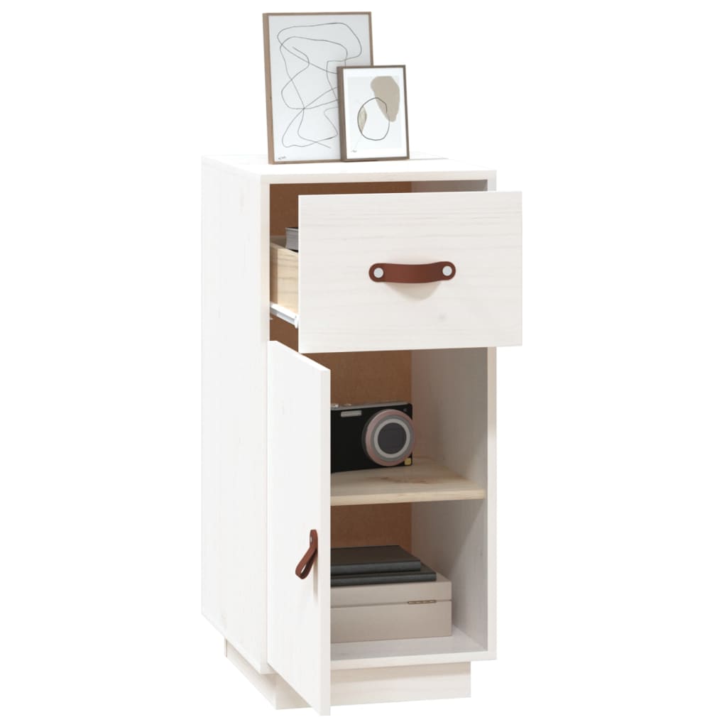 Buffet Blanc 34x40x75 cm Bois massif de pin Buffets & bahuts vidaXL   