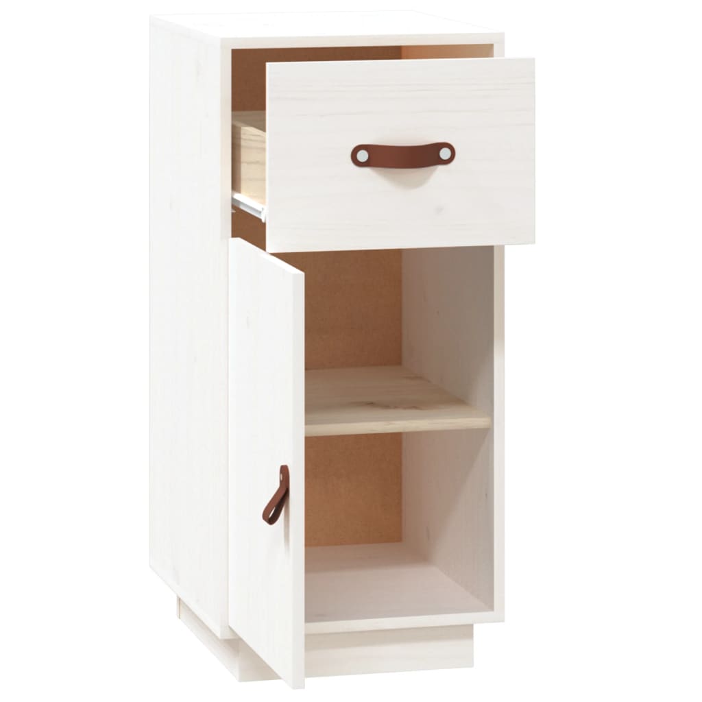 Buffet Blanc 34x40x75 cm Bois massif de pin Buffets & bahuts vidaXL   