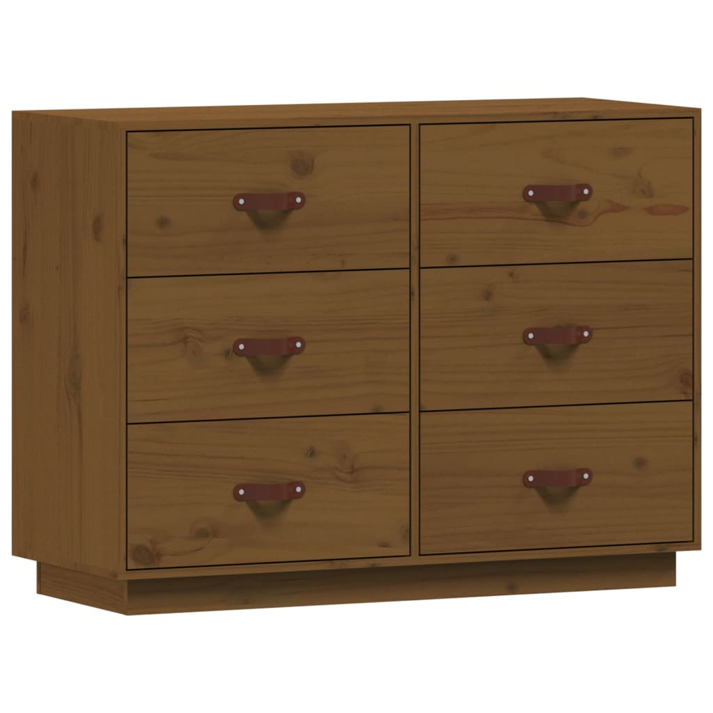 Buffet Marron miel 100x40x75 cm Bois massif de pin Buffets & bahuts vidaXL   