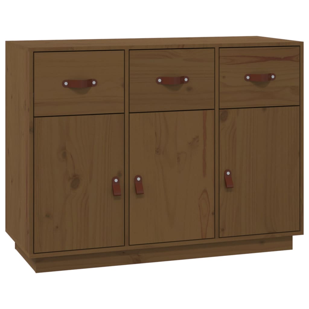 Buffet Marron miel 100x40x75 cm Bois massif de pin Buffets & bahuts vidaXL   