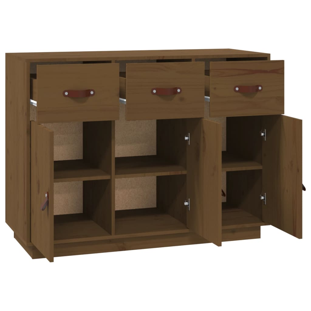 Buffet Marron miel 100x40x75 cm Bois massif de pin Buffets & bahuts vidaXL   