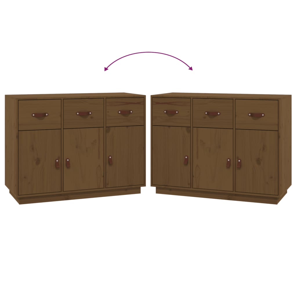 Buffet Marron miel 100x40x75 cm Bois massif de pin Buffets & bahuts vidaXL   
