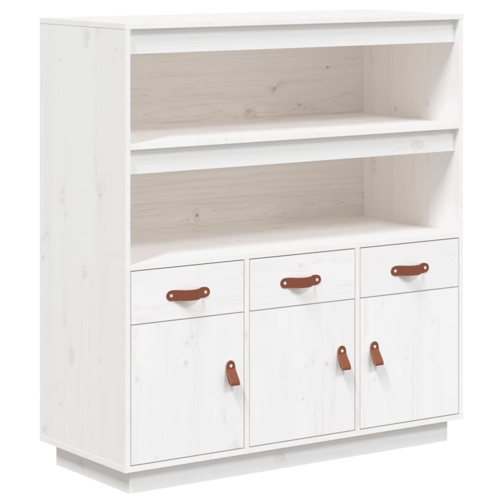 Buffet haut Blanc 100x40x108,5 cm Bois massif de pin Buffets & bahuts vidaXL   