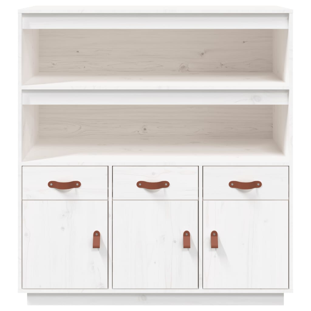 Buffet haut Blanc 100x40x108,5 cm Bois massif de pin Buffets & bahuts vidaXL   